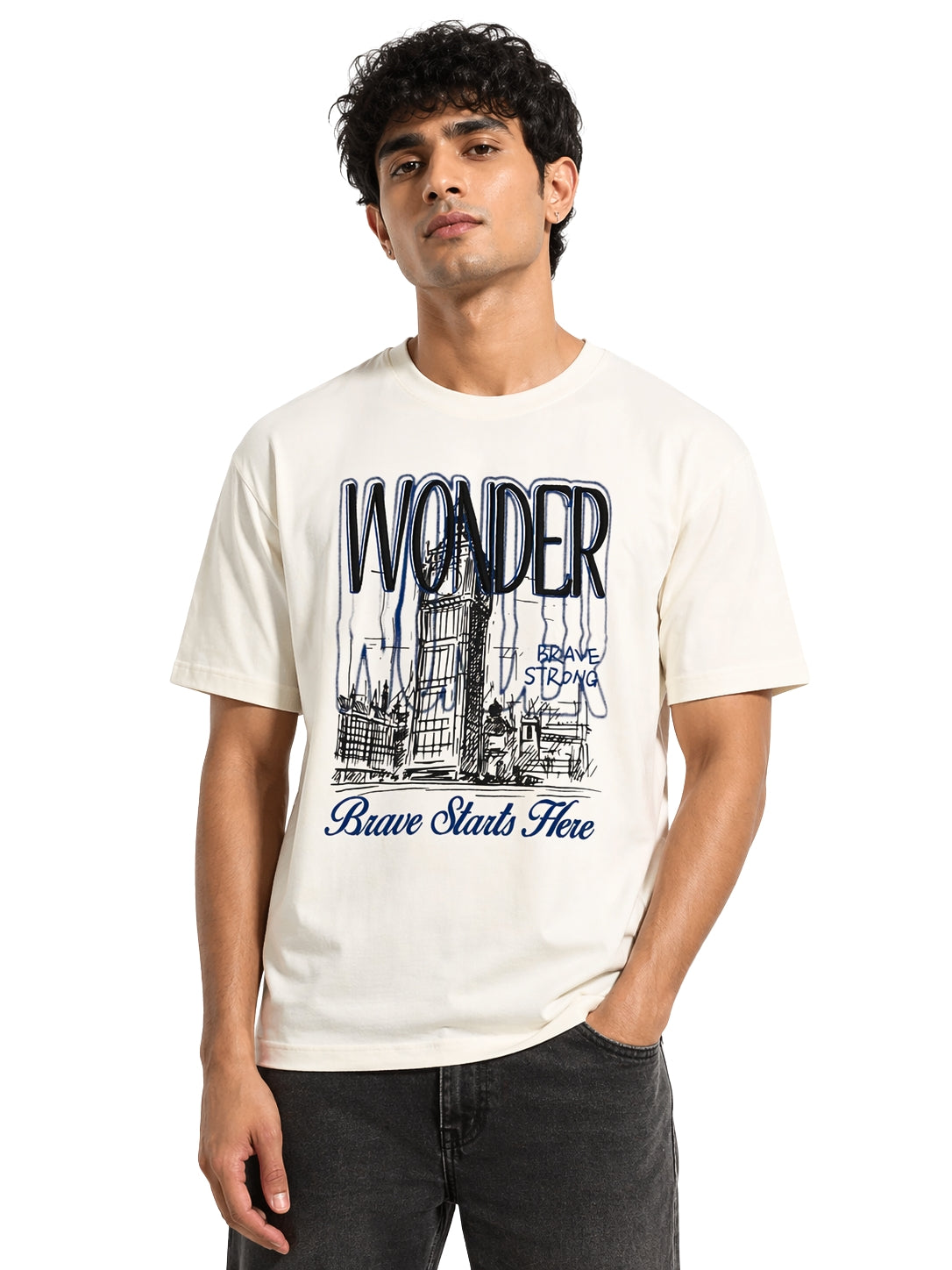 RINO7 Signature Street Regular Fit Cotton Tee