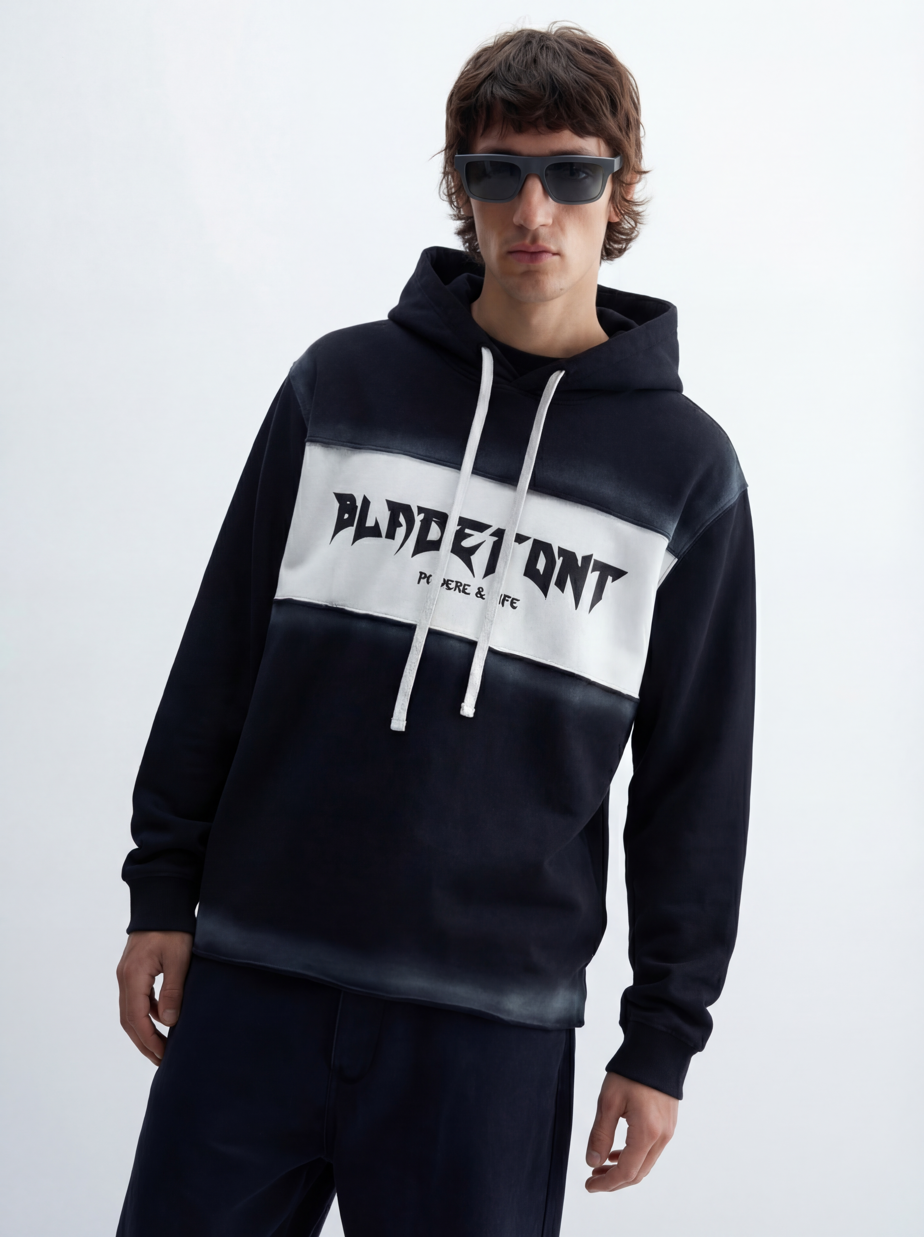 RINO7 Eclipse Panel Hoodie