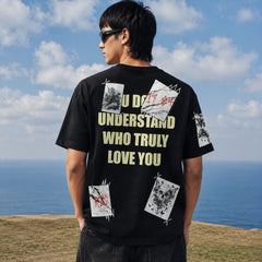 RINO7 Graphic T-Shirt - The Beginning of an End Black Design - RINO7