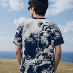 RINO7 Peace in Chaos T-Shirt for Men - Blue Regular Fit Graphic Design - RINO7