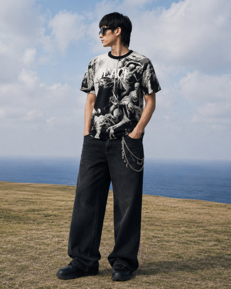 RINO7 Navy Graphic T-Shirt - 