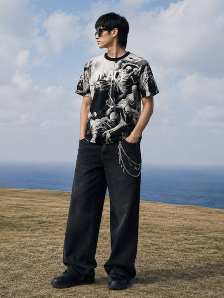 RINO7 Navy Graphic T-Shirt - 