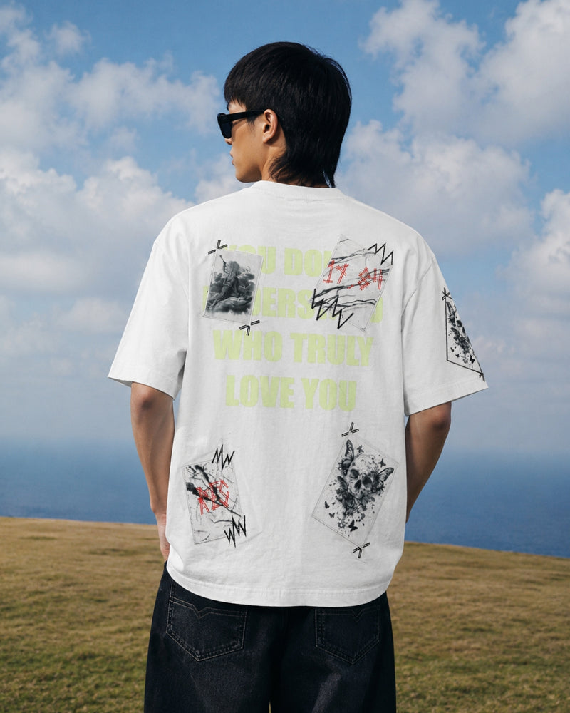 RINO7 White Graphic T-Shirt for Stylish Comfort - The Beginning of an End - RINO7