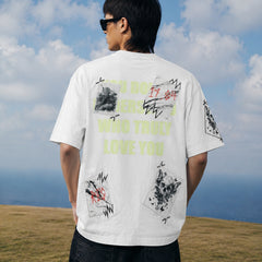RINO7 White Graphic T-Shirt for Stylish Comfort - The Beginning of an End - RINO7