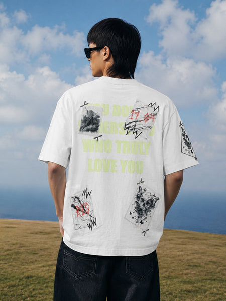 RINO7 White Graphic T-Shirt for Stylish Comfort - The Beginning of an End - RINO7