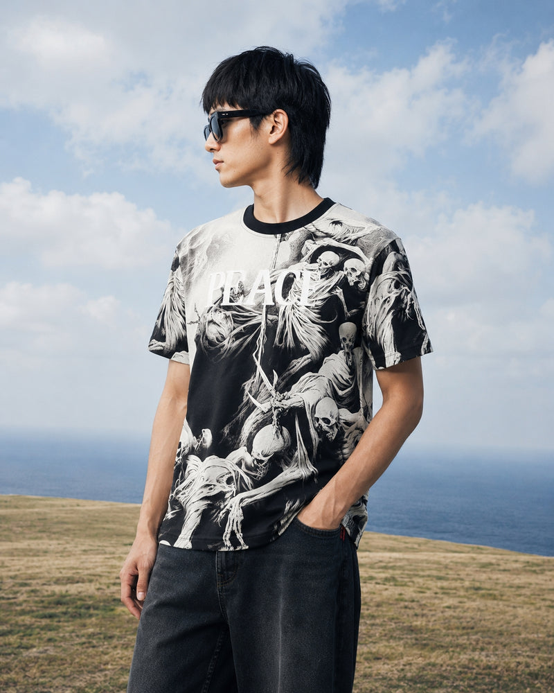 RINO7 Navy Graphic T-Shirt - 