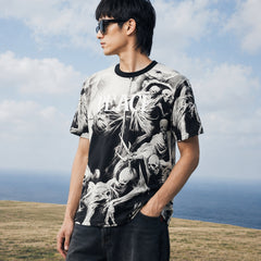 RINO7 Navy Graphic T-Shirt - 