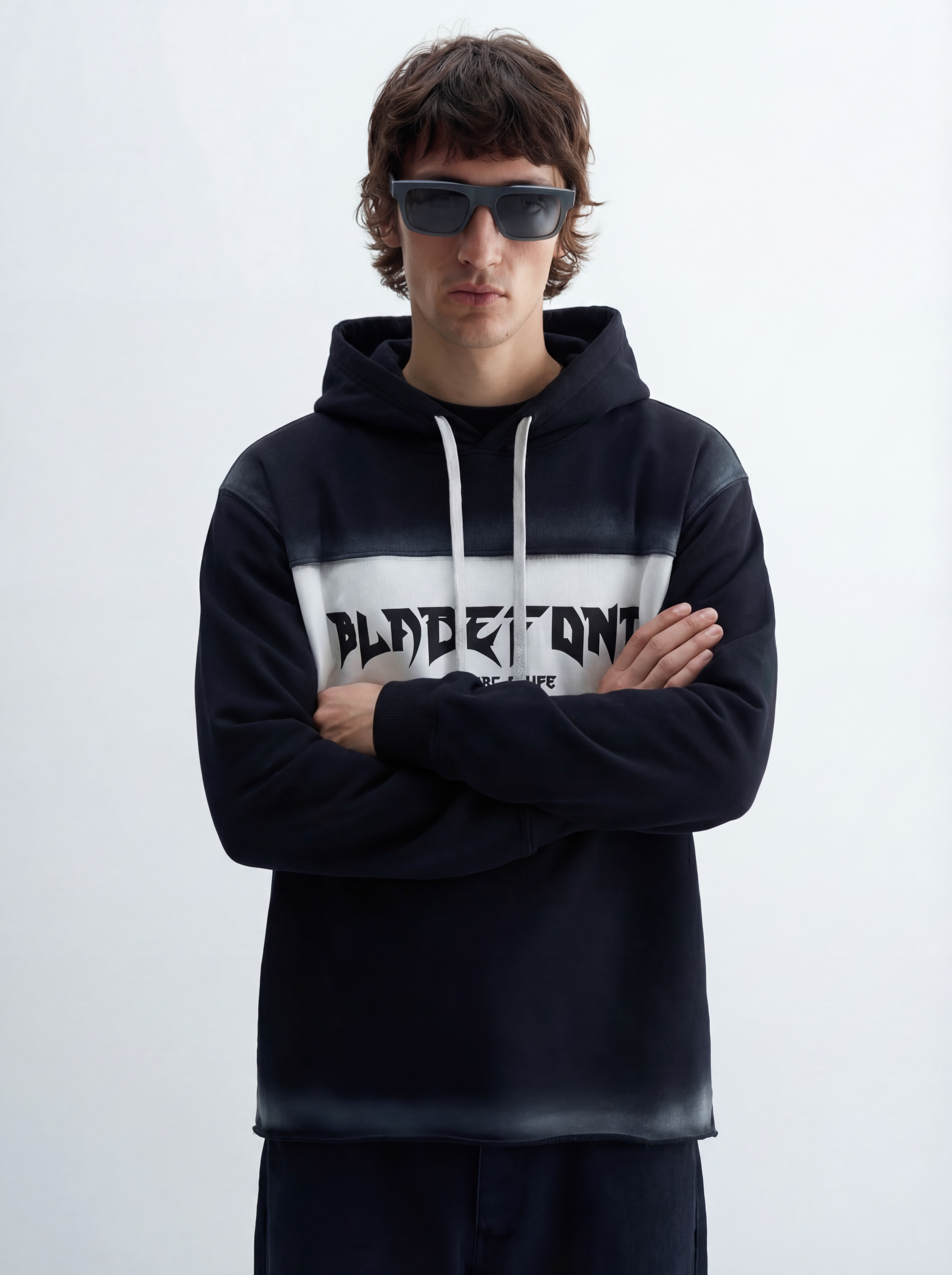 RINO7 Eclipse Panel Hoodie