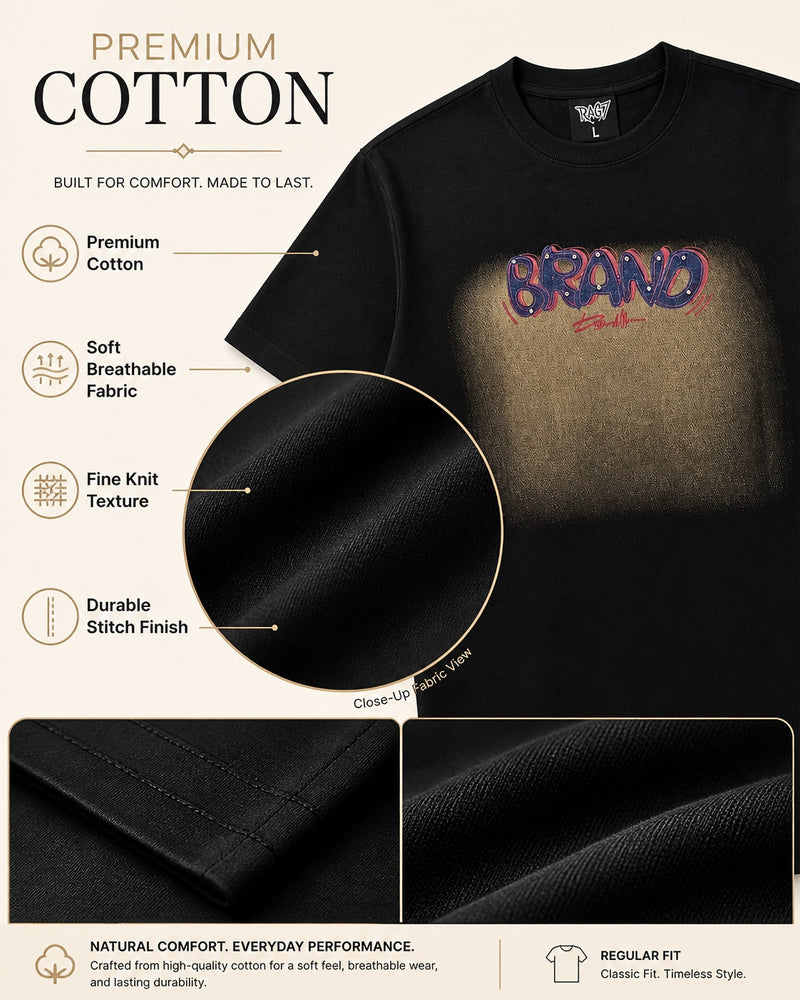 RINO7 Bold Era Regular Fit T-Shirt - RINO7