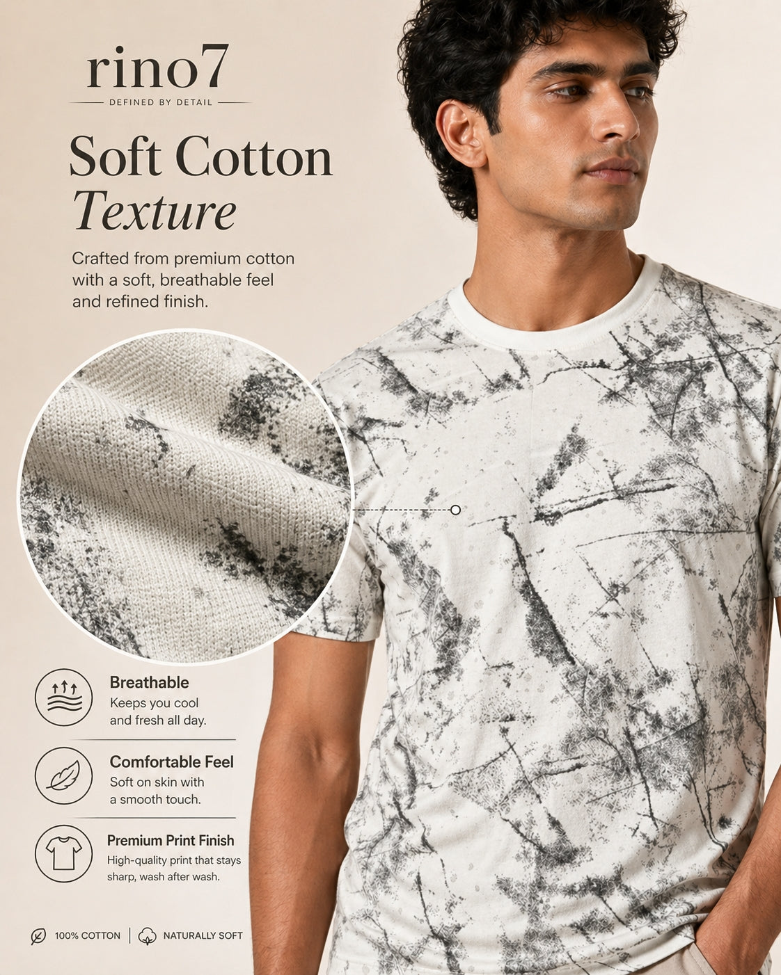 RINO7 Day One Men’s Regular Fit T-Shirt