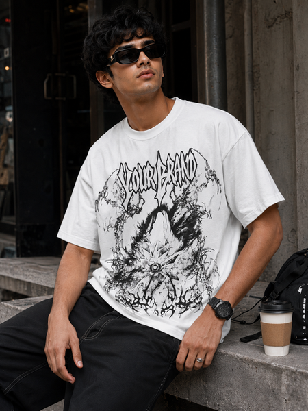 Rino7 Oversized Cotton Tee for Men - Premium Stylish T-shirt - RINO7