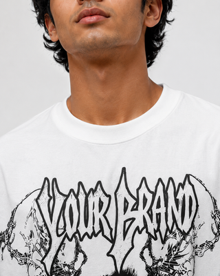 Rino7 Men’s Premium Oversized Cotton Blend Tee