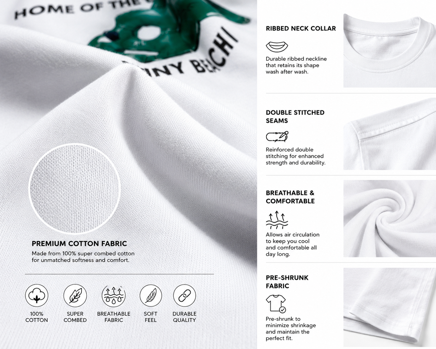 RINO7 Men’s Soft Cotton Regular Fit T-Shirt