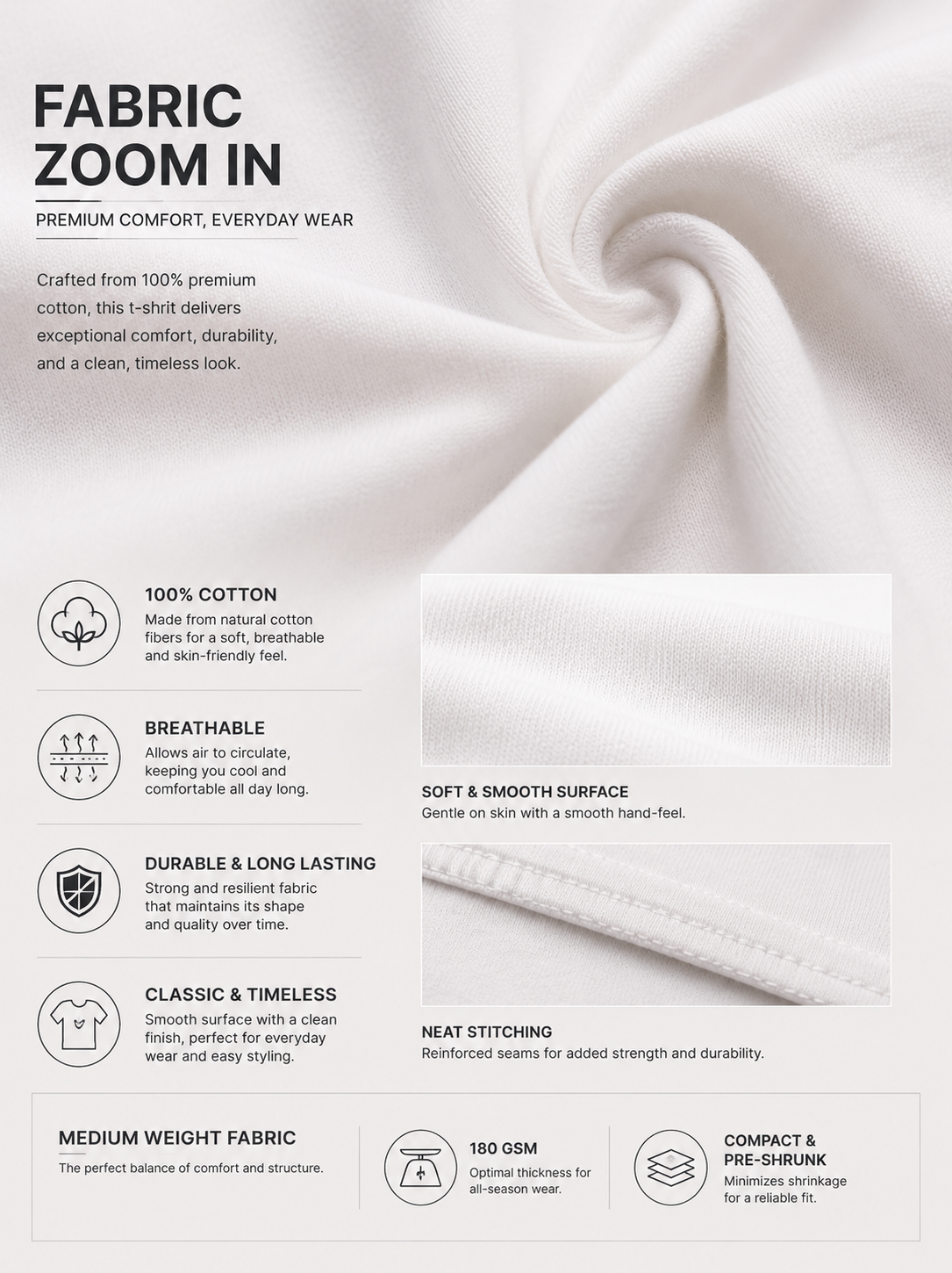 RINO7 Premium Regular Fit Cotton T-Shirt