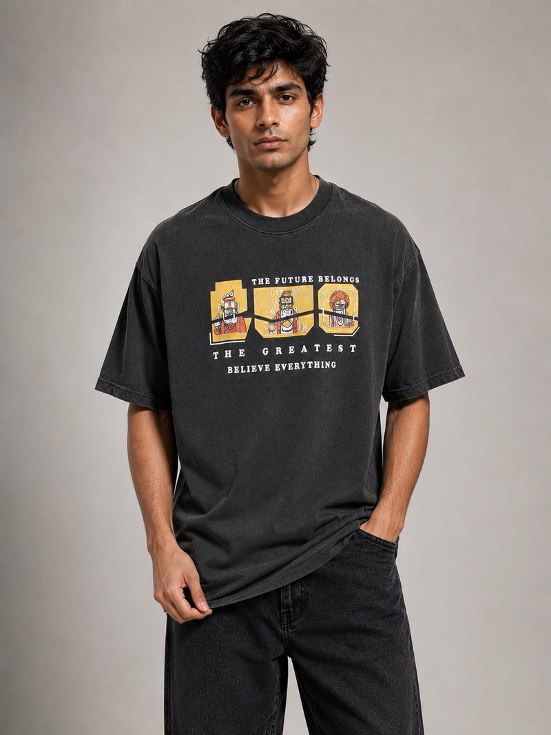 RINO7 Bold Graphic Oversized T-Shirt - RINO7