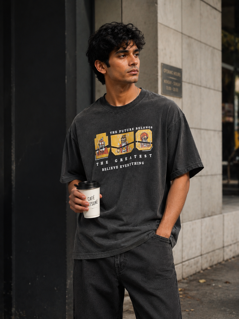 RINO7 Bold Graphic Oversized T-Shirt - RINO7