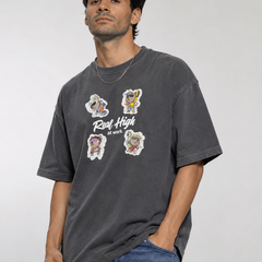 RINO7 Relaxed Fit Oversized Streetwear T-Shirt - RINO7