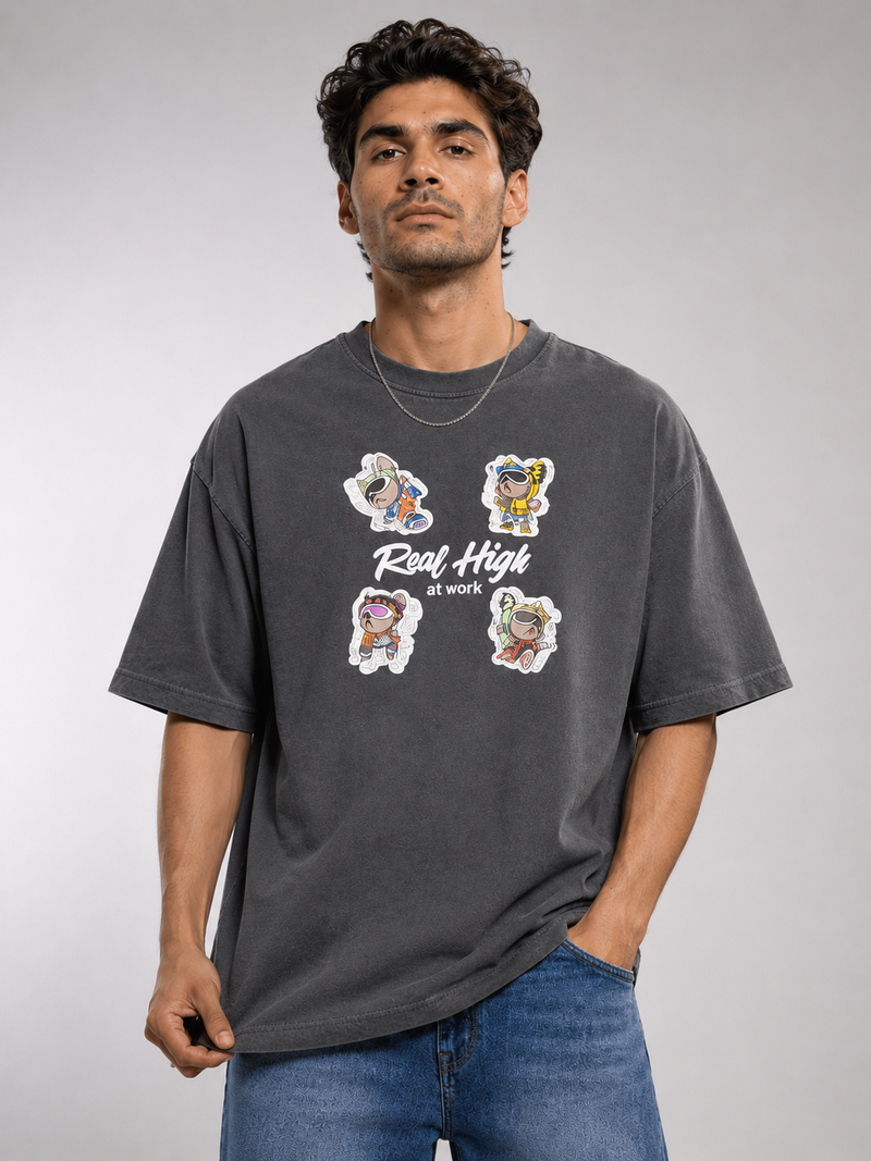 RINO7 Relaxed Fit Oversized Streetwear T-Shirt - RINO7