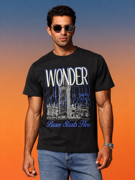 RINO7 Signature Street Regular Fit Cotton Tee