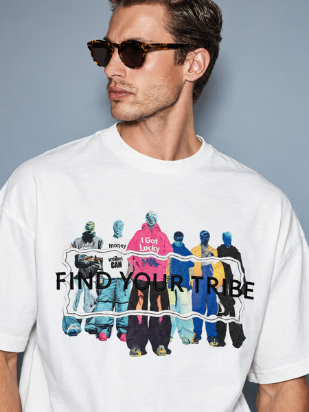 Rino7 Men’s Oversized Streetwear T-shirt