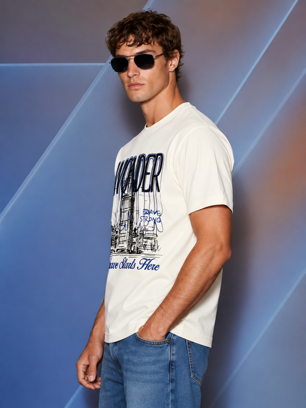 RINO7 Signature Street Regular Fit Cotton Tee