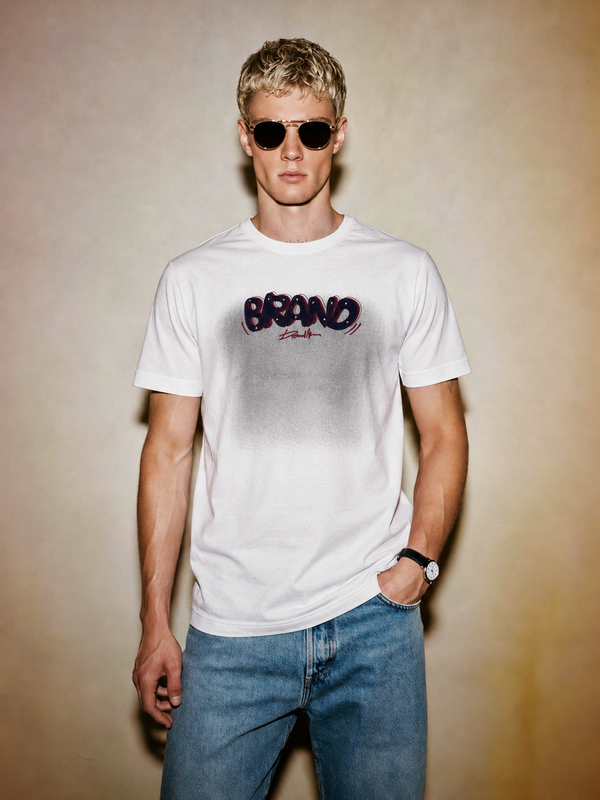 RINO7 Bold Era Regular Fit T-Shirt