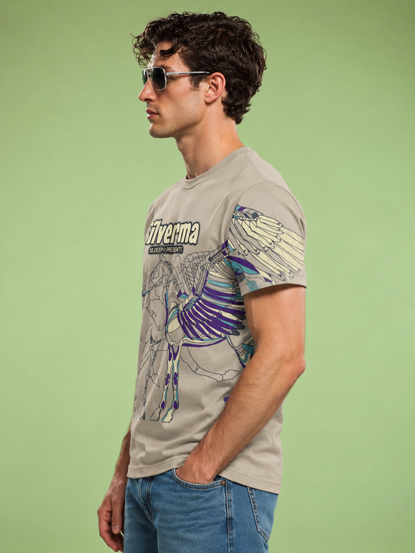 Rino7 Men’s Soft Cotton Regular Fit T-shirt