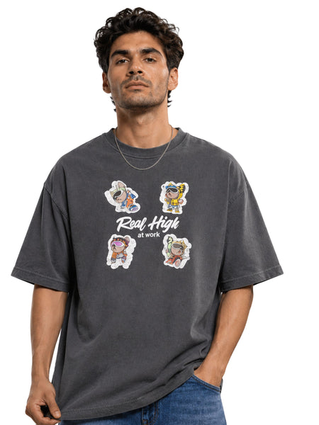 RINO7 Relaxed Fit Oversized Streetwear T-Shirt - RINO7