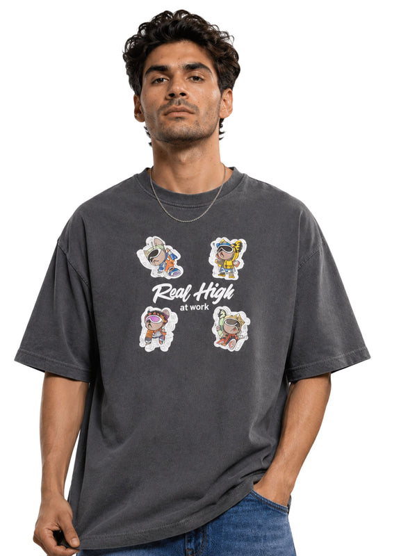 RINO7 Relaxed Fit Oversized Streetwear T-Shirt - RINO7
