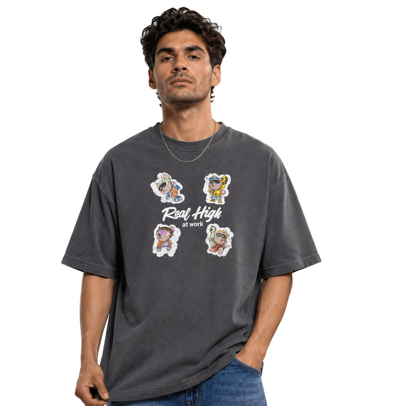 RINO7 Relaxed Fit Oversized Streetwear T-Shirt - RINO7