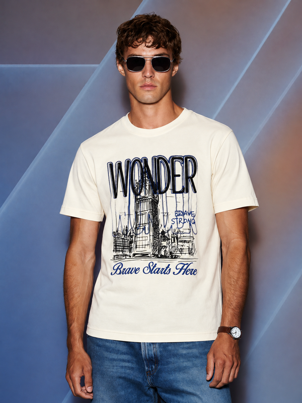 RINO7 Signature Street Regular Fit Cotton Tee