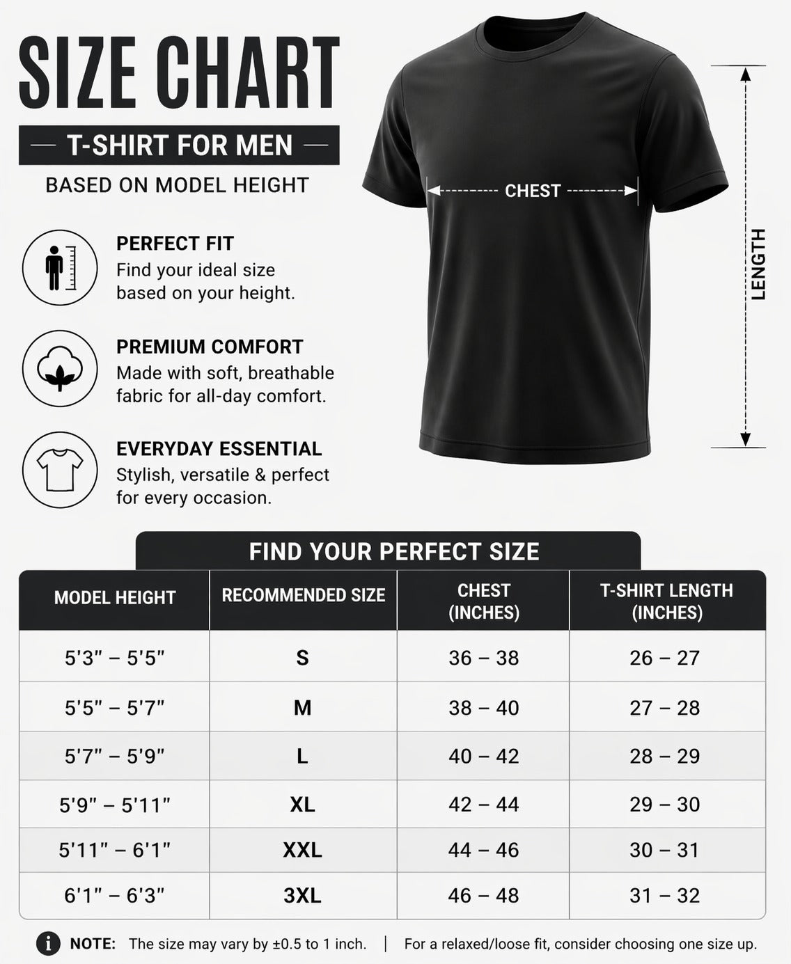 Rino7 Men’s Classic Regular Fit Tshirt