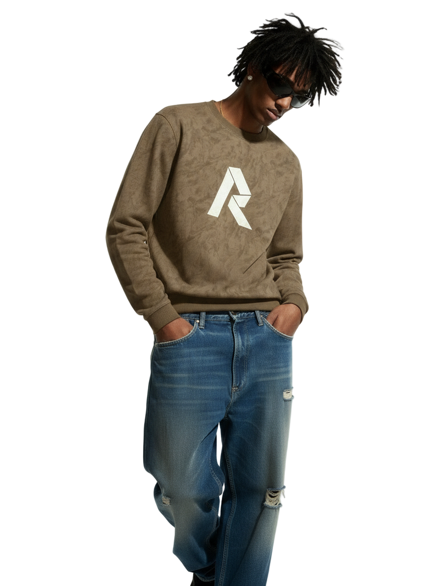 Rino7 Rustic Monogram Sweatshirt